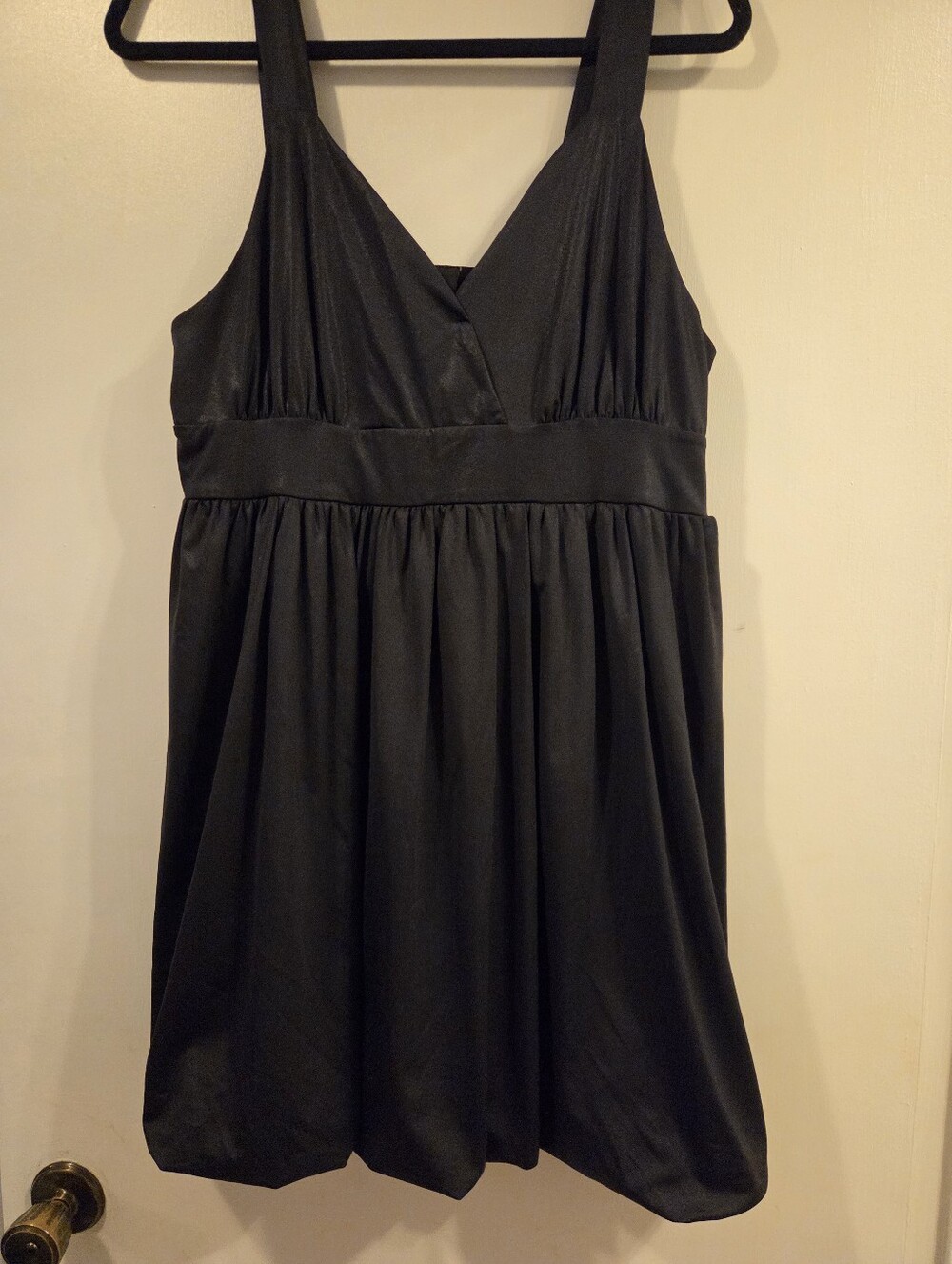 INC Womens Sleevless Black Mini Dress Size 1X Lined V Neck Pullover
